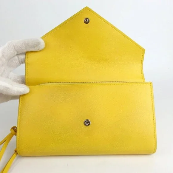 Authentic BALENCIAGA 371661・7155・Y・584046 Paper manny purse leather [Used] - Picture 10 of 15